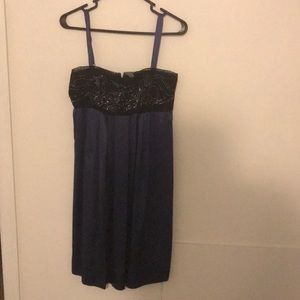 BCBG MAXAZRIA spaghetti strap navy blue size 6 dress